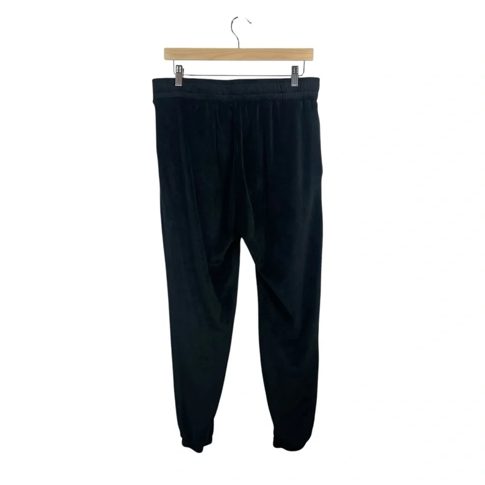 NWOT Sacre Solei Velour Track Pants in Black Size M